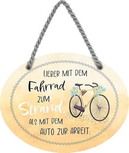 schilderkreis24 – Blechschild Lustiger Spruch “Lieber mit dem Fahrrad zum Strand“ Deko Geschenkidee Mann Frau 18x14cm schilderkreis24 – Blechschild Lustiger Spruch “Lieber mit dem Fahrrad zum Strand“ Deko Geschenkidee Mann Frau 18x14cm von schilderkreis24