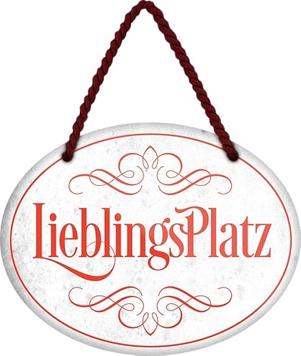 schilderkreis24 – Blechschild Lustiger Spruch “LieblingsPlatz“ Deko Geschenkidee Mann Frau 18x14cm von schilderkreis24