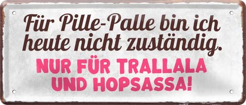 schilderkreis24 – Blechschild Lustiger Spruch “Pille-Palle “ Deko Humor Geschenkidee Mann Frau 28x12 cm von schilderkreis24