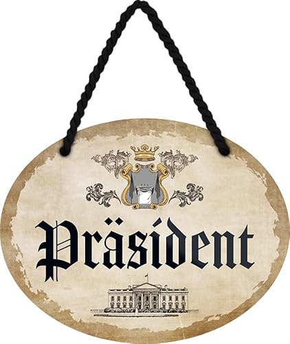 schilderkreis24 – Blechschild Lustiger Spruch “Präsident“ Deko Geschenkidee Frau Mann 18x14cm schilderkreis24 – Blechschild Lustiger Spruch “Präsident“ Deko Geschenkidee Frau Mann 18x14cm von schilderkreis24