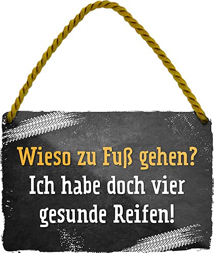 schilderkreis24 – Blechschild Lustiger Spruch “Wieso zu Fuß gehen? Vier gesunde Reifen“ Deko Garage Werkstatt Vintage Retro Geschenkidee Geburtstag Weihnachten Mechaniker Schrauber Auto Fans 18x12 cm schilderkreis24 – Blechschild Lustiger Spruch “Wieso zu Fuß gehen? Vier gesunde Reifen“ Deko Garage Werkstatt Vintage Retro Geschenkidee Geburtstag Weihnachten Mechaniker Schrauber Auto Fans 18x12 cm von schilderkreis24