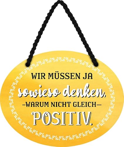 schilderkreis24 – Blechschild Lustiger Spruch “Wir müssen ja sowieso denken..“ Deko Geschenkidee Mann Frau 18x14cm von schilderkreis24