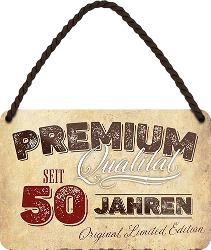 schilderkreis24 - Blechschild "Premium Qualität - Original Limited Edition - Seit 50 Jahren" - Vielseitiges Jubiläumsgeschenk - 18x12 cm schilderkreis24 - Blechschild "Premium Qualität - Original Limited Edition - Seit 50 Jahren" - Vielseitiges Jubiläumsgeschenk - 18x12 cm von schilderkreis24