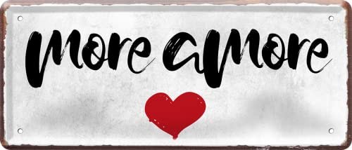 schilderkreis24 – Blechschild Schöner Spruch “More amore“ Deko Liebe Geschenkidee Mann Frau 28x12 cm schilderkreis24 – Blechschild Schöner Spruch “More amore“ Deko Liebe Geschenkidee Mann Frau 28x12 cm von schilderkreis24