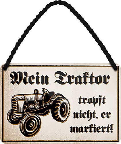 schilderkreis24 - Blechschilder Lustiger Spruch “Mein Traktor TROPFT Nicht, ER MARKIERT!” Deko Vintage Schild Geschenkidee für Landwirte 18x12 cm schilderkreis24 - Blechschilder Lustiger Spruch “Mein Traktor TROPFT Nicht, ER MARKIERT!” Deko Vintage Schild Geschenkidee für Landwirte 18x12 cm von schilderkreis24