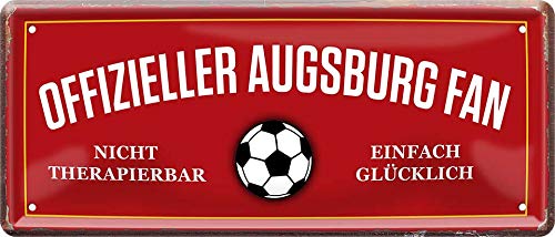 schilderkreis24 - Blechschilder OFFIZIELLER Augsburg Fan Metallschild für Fußball Begeisterte Deko Artikel Schild Geschenkidee 28x12 cm schilderkreis24 - Blechschilder OFFIZIELLER Augsburg Fan Metallschild für Fußball Begeisterte Deko Artikel Schild Geschenkidee 28x12 cm von schilderkreis24
