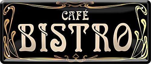 schilderkreis24 - „Café Bistro“ – Blechschild 28 x 12 cm im charmanten Vintage-Look schilderkreis24 - „Café Bistro“ – Blechschild 28 x 12 cm im charmanten Vintage-Look von schilderkreis24