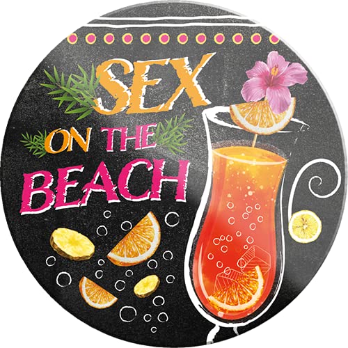 schilderkreis24 – Cocktail “Sex on The Beach“ Magnet Deko Kühlschrankmagnet Küche Geschenkidee Geburtstag Weihnachten Longdrink Tonic Spirituosen Trinker 8x8 cm von schilderkreis24
