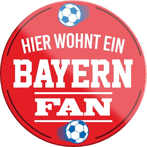 schilderkreis24 – Fußball Magnet “Bayern Fan“ Deko Kühlschrankmagnet Artikel Sport Verein Geschenkidee Club Weihnachten Fußball Fan Liebhaber Begeisterte 8x8 cm von schilderkreis24