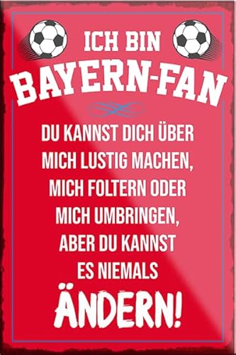 schilderkreis24 – Fußball Magnet “Bayern Fan“ Deko Kühlschrankmagnet Artikel Sport Verein Geschenkidee Club Weihnachten Fußball Fan Liebhaber Begeisterte 9x6 cm von schilderkreis24