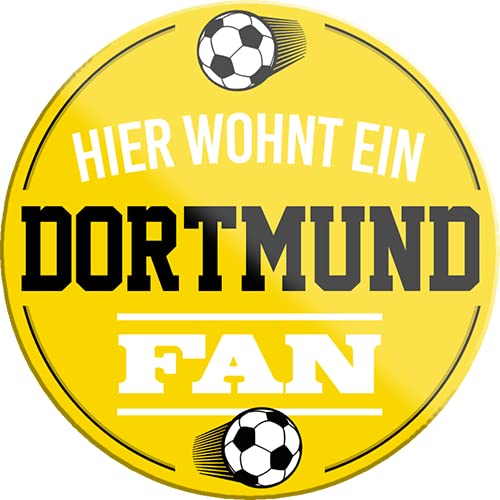 schilderkreis24 – Fußball Magnet “Dortmund Fan“ Deko Kühlschrankmagnet Artikel Sport Verein Geschenkidee Club Weihnachten Fußball Fan Liebhaber Begeisterte 8x8 cm von schilderkreis24