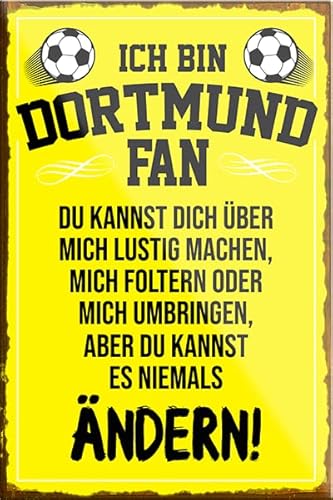 schilderkreis24 – Fußball Magnet “Dortmund Fan“ Deko Kühlschrankmagnet Artikel Sport Verein Geschenkidee Club Weihnachten Fußball Fan Liebhaber Begeisterte 9x6 cm von schilderkreis24