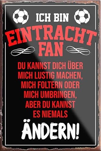 schilderkreis24 – Fußball Magnet “Eintracht Fan“ Deko Kühlschrankmagnet Artikel Sport Verein Geschenkidee Club Weihnachten Fußball Fan Liebhaber Begeisterte 9x6 cm von schilderkreis24