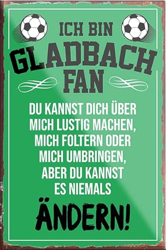 schilderkreis24 – Fußball Magnet “Gladbach Fan“ Deko Kühlschrankmagnet Artikel Sport Verein Geschenkidee Club Weihnachten Fußball Fan Liebhaber Begeisterte 9x6 cm von schilderkreis24