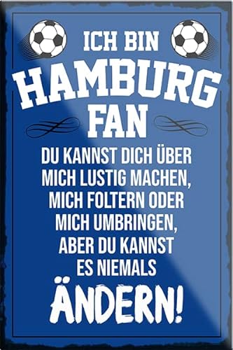 schilderkreis24 – Fußball Magnet “Hamburg Fan“ Deko Kühlschrankmagnet Artikel Sport Verein Geschenkidee Club Weihnachten Fußball Fan Liebhaber Begeisterte 9x6 cm von schilderkreis24