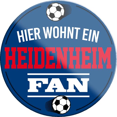 schilderkreis24 – Fußball Magnet “Heidenheim Fan“ Deko Kühlschrankmagnet Artikel Sport Verein Geschenkidee Club Weihnachten Fußball Fan Liebhaber Begeisterte 8x8 cm von schilderkreis24