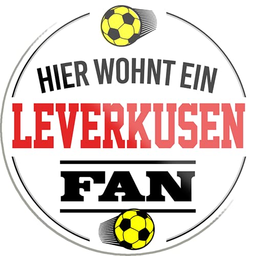schilderkreis24 – Fußball Magnet “Leverkusen Fan“ Deko Kühlschrankmagnet Artikel Sport Verein Geschenkidee Club Weihnachten Fußball Fan Liebhaber Begeisterte 8x8 cm von schilderkreis24