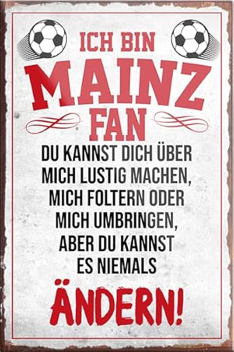 schilderkreis24 – Fußball Magnet “Mainz Fan“ Deko Kühlschrankmagnet Artikel Sport Verein Geschenkidee Club Weihnachten Fußball Fan Liebhaber Begeisterte 9x6 cm von schilderkreis24