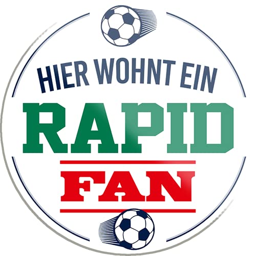 schilderkreis24 – Fußball Magnet “Rapid Fan“ Deko Kühlschrankmagnet Artikel Sport Verein Geschenkidee Club Weihnachten Fußball Fan Liebhaber Begeisterte 8x8 cm von schilderkreis24