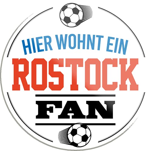schilderkreis24 – Fußball Magnet “Rostock Fan“ Deko Kühlschrankmagnet Artikel Sport Verein Geschenkidee Club Weihnachten Fußball Fan Liebhaber Begeisterte 8x8 cm von schilderkreis24