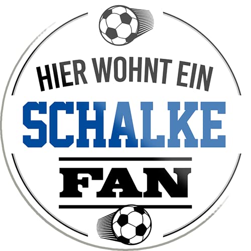 schilderkreis24 – Fußball Magnet “Schalke Fan“ Deko Kühlschrankmagnet Artikel Sport Verein Geschenkidee Club Weihnachten Fußball Fan Liebhaber Begeisterte 8x8 cm von schilderkreis24