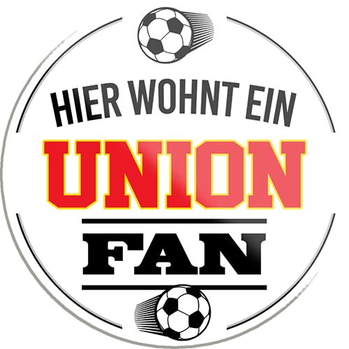 schilderkreis24 – Fußball Magnet “Union Fan“ Deko Kühlschrankmagnet Artikel Sport Verein Geschenkidee Club Weihnachten Fußball Fan Liebhaber Begeisterte 8x8 cm von schilderkreis24