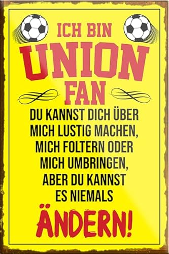 schilderkreis24 – Fußball Magnet “Union Fan“ Deko Kühlschrankmagnet Artikel Sport Verein Geschenkidee Club Weihnachten Fußball Fan Liebhaber Begeisterte 9x6 cm von schilderkreis24