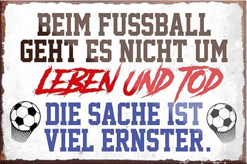 schilderkreis24 – Fußball Spruch “Leben und Tod“ Magnet Deko Fussball Kühlschrankmagnet Geschenkidee Geburtstag Weihnachten 9x6 cm von schilderkreis24