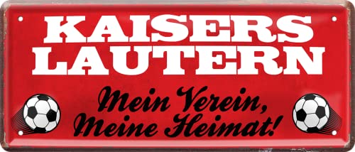 schilderkreis24 – Fußballschild Kaiserslautern “Mein Verein, Meine Heimat!“ Deko Garage Artikel Sport Verein Geschenkidee Club Weihnachten Fußball Fan Liebhaber Begeisterte 28x12 cm von schilderkreis24