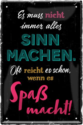 schilderkreis24 – Inspirierende Sprüche für Alltag, Motivation und Lebensweisheit – Wanddeko & Geschenkideen 20x30cm (Es muss nicht immer alles Sinn) von schilderkreis24