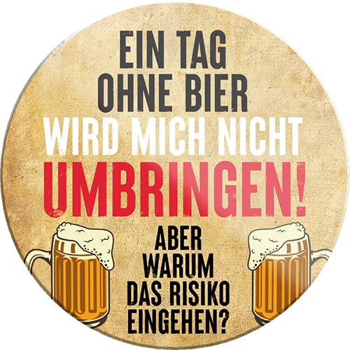 schilderkreis24 – Lustiger Bier Trink Spruch “EIN Tag ohne Bier Wird Mich Nicht umbringen!“ Magnet Deko Kühlschrankmagnet Humor witzige Geschenkidee Geburtstag Weihnachten 8x8 cm schilderkreis24 – Lustiger Bier Trink Spruch “EIN Tag ohne Bier Wird Mich Nicht umbringen!“ Magnet Deko Kühlschrankmagnet Humor witzige Geschenkidee Geburtstag Weihnachten 8x8 cm von schilderkreis24