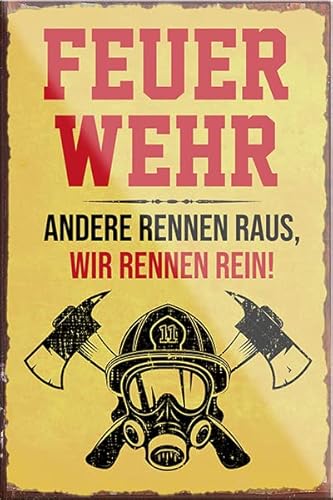 schilderkreis24 – Lustiger Spruch “Feuerwehr“ Magnet Feuerwehr Deko Kühlschrankmagnet Humor witzige Geschenkidee Geburtstag Weihnachten 9x6 cm von schilderkreis24