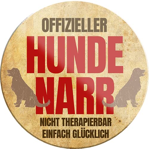 schilderkreis24 – Lustiger Spruch “Hunde Narr“ Magnet Deko Kühlschrankmagnet Hauseingang Geschenkidee Hundebesitzer Hundefans 8x8 cm von schilderkreis24