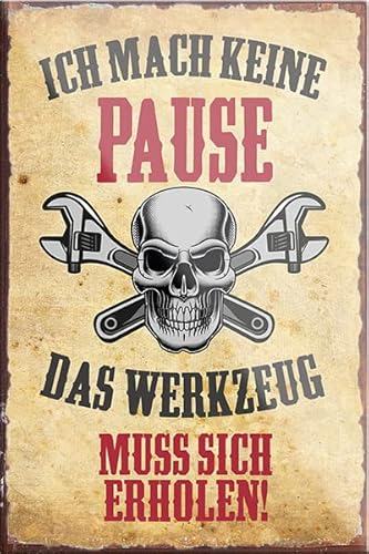 schilderkreis24 – Lustiger Spruch “Ich Mache Keine Pause“ Magnet Werkstatt Handwerker Deko Kühlschrankmagnet Humor Geschenkidee Geburtstag Weihnachten 9x6 cm von schilderkreis24