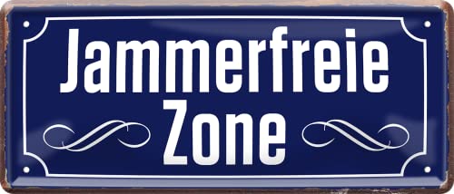 schilderkreis24 Lustiger Spruch “JAMMERFREIE Zone“ Blechschild Deko Retro Metallschild Humor witzige Geschenkidee Geburtstag Weihnachten 28x12 cm schilderkreis24 Lustiger Spruch “JAMMERFREIE Zone“ Blechschild Deko Retro Metallschild Humor witzige Geschenkidee Geburtstag Weihnachten 28x12 cm von schilderkreis24