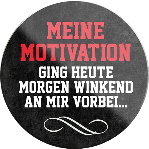 schilderkreis24 – Lustiger Spruch “Meine Motivation ging Heute Morgen winkend an Mir vorbei“ Magnet Deko Kühlschrankmagnet Humor witzige Geschenkidee 8x8 cm von schilderkreis24