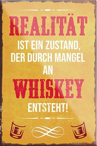 schilderkreis24 – Lustiger Spruch “Realitiät Whiskey“ Magnet Alkohol Deko Kühlschrankmagnet Humor Geschenkidee Geburtstag Weihnachten 9x6 cm von schilderkreis24