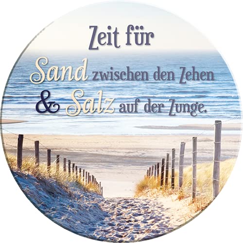 schilderkreis24 – Lustiger Spruch “Sand zwischen Zehen“ Magnet Deko Nordsee Meer Kühlschrankmagnet Humor witzige Geschenkidee Geburtstag Weihnachten 8x8 cm von schilderkreis24