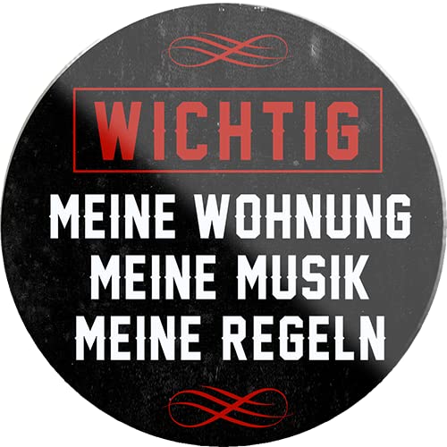schilderkreis24 – Lustiger Spruch “Wichtig Meine Wohnung Meine Musik Meine Regeln“ Magnet Deko Kühlschrankmagnet Humor Geschenkidee Geburtstag Weihnachten 8x8 cm schilderkreis24 – Lustiger Spruch “Wichtig Meine Wohnung Meine Musik Meine Regeln“ Magnet Deko Kühlschrankmagnet Humor Geschenkidee Geburtstag Weihnachten 8x8 cm von schilderkreis24