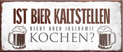 schilderkreis24 – Magnet Lustiger Bier Spruch “Bier kaltstellen..Kochen?“ Deko Geschenkidee Mann Frau 9,3x4cm von schilderkreis24