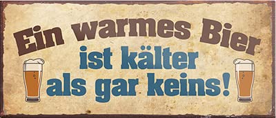 schilderkreis24 – Magnet Lustiger Bier Spruch “EIN warmes Bier..“ Deko Geschenkidee Mann Frau 9,3x4cm von schilderkreis24