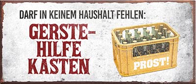 schilderkreis24 – Magnet Lustiger Bier Spruch “Gerste-Hilfe Kasten“ Deko Geschenkidee Mann Frau 9,3x4cm von schilderkreis24