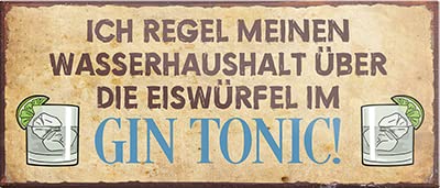 schilderkreis24 – Magnet Lustiger Gin Spruch “..die Eiswürfel im Gin Tonic!“ Deko Geschenkidee Mann Frau 9,3x4cm von schilderkreis24