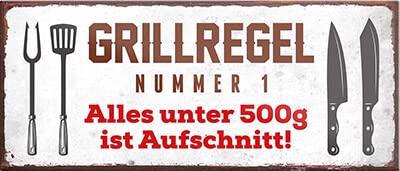 schilderkreis24 – Magnet Lustiger Grill Spruch “Grillregel“ Deko Geschenkidee Mann Frau 9,3x4cm von schilderkreis24