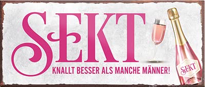 schilderkreis24 – Magnet Lustiger Sekt Spruch “Sekt knallt Besser..Männer“ Deko Geschenkidee Mann Frau 9,3x4cm von schilderkreis24