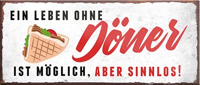 schilderkreis24 – Magnet Lustiger Spruch “EIN Leben ohne Döner..“ Deko Geschenkidee Mann Frau 9,3x4cm von schilderkreis24