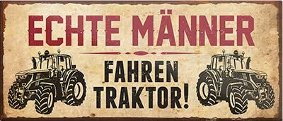 schilderkreis24 – Magnet Lustiger Spruch “Echte Männer Fahren Traktor!“ Deko Geschenkidee Mann 9,3x4cm von schilderkreis24