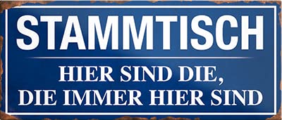 schilderkreis24 – Magnet Lustiger Spruch “Stammtisch“ Deko Geschenkidee Mann Frau 9,3x4cm von schilderkreis24