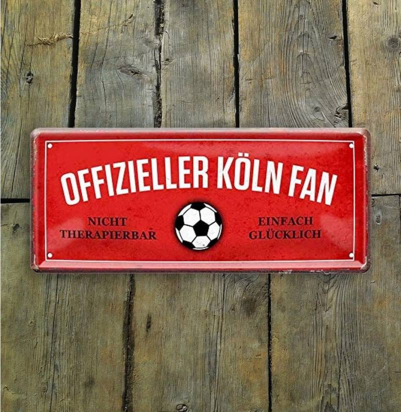schilderkreis24 Metallschild Blechschild Offizieller Köln Fan 28x12cm von schilderkreis24