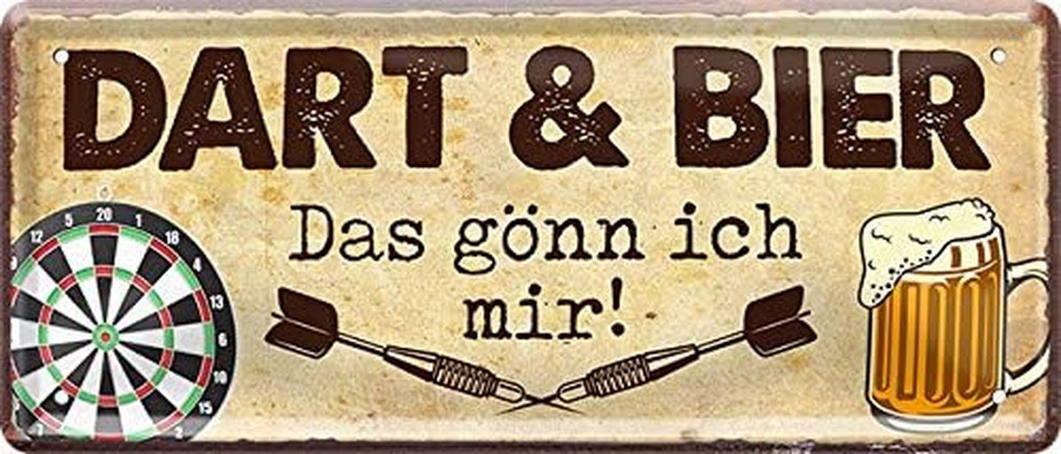 schilderkreis24 Metallschild Dart & Bier schilderkreis24 Metallschild Dart & Bier von schilderkreis24